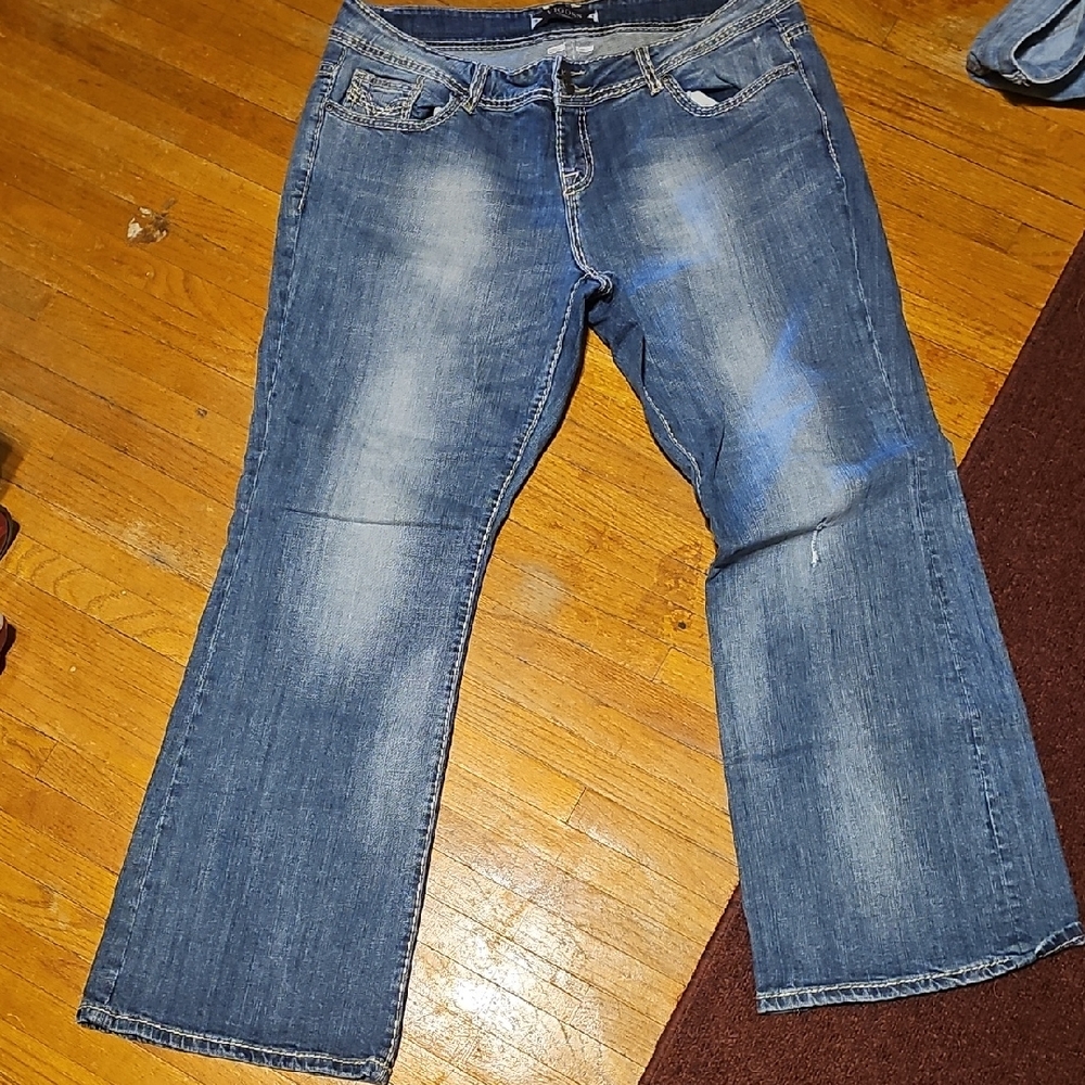 Vigoss Blue Flare Wide Leg Jeans
